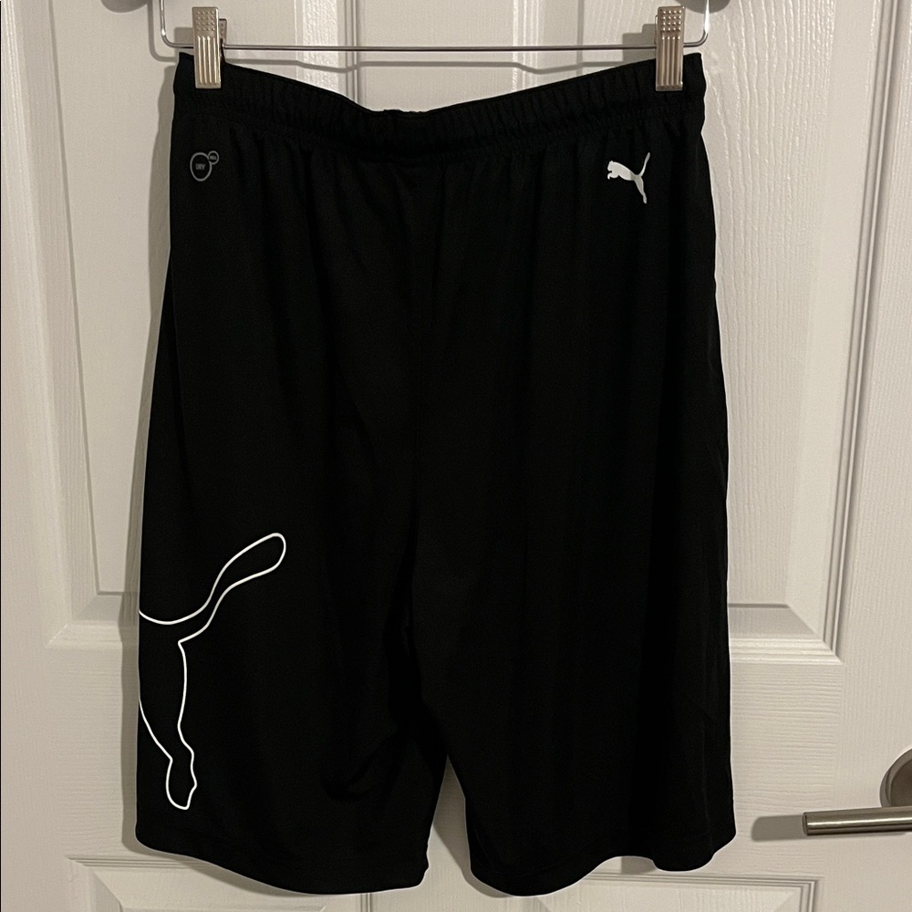Puma Black Athletic Shorts Sporty Soccer Fitness Sporty Summer Gym Blokecore - Picture 6 of 10